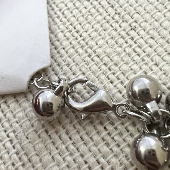 Silver Plated Ball Beads Womens Necklace jewelry Stainless Steel - Picture 6 of 6